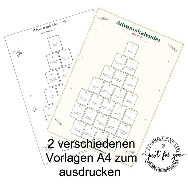 Adventskalender für dich – A4-PDF mit 24 Sprüchen
