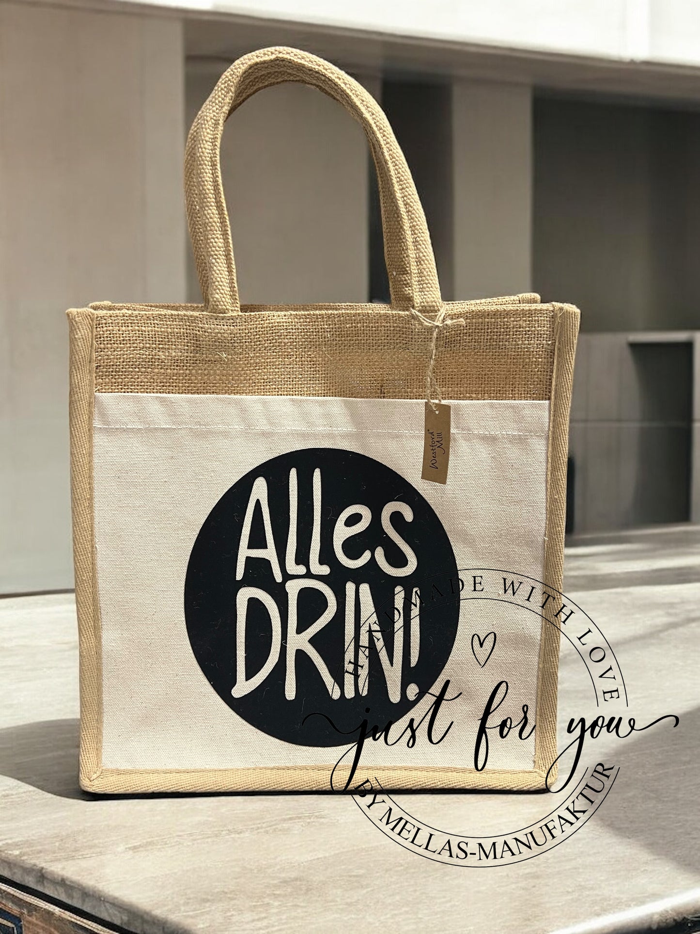 Jute Tasche - Mit Spruch - Mellas Webshop