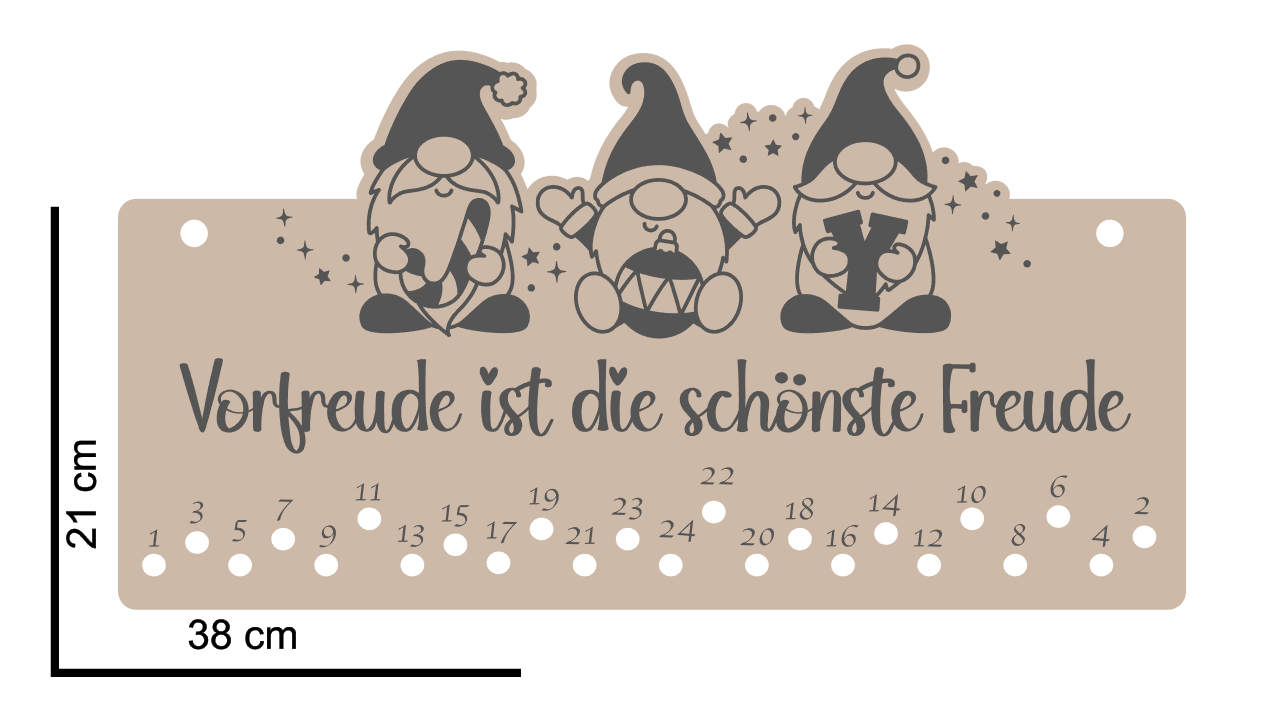Adventskalender aus Holz zum selbst befüllen. - Mellas Webshop