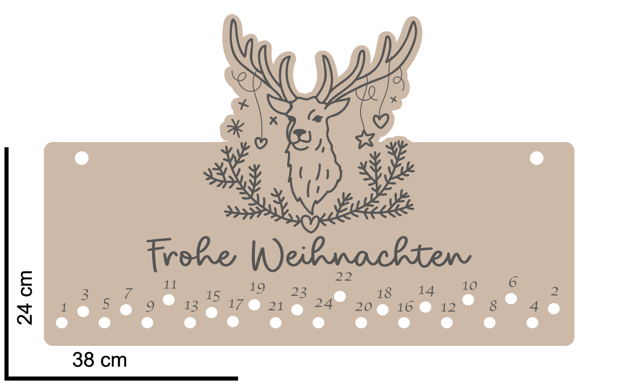 Adventskalender aus Holz zum selbst befüllen. - Mellas Webshop