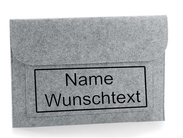 Filz Laptop Tasche mit Wunschtext