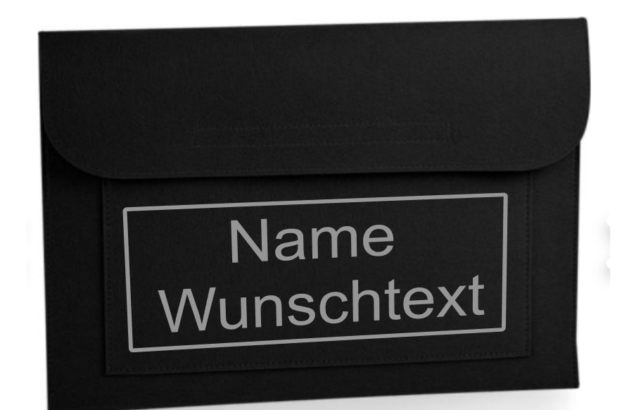 Filz Laptop Tasche mit Wunschtext