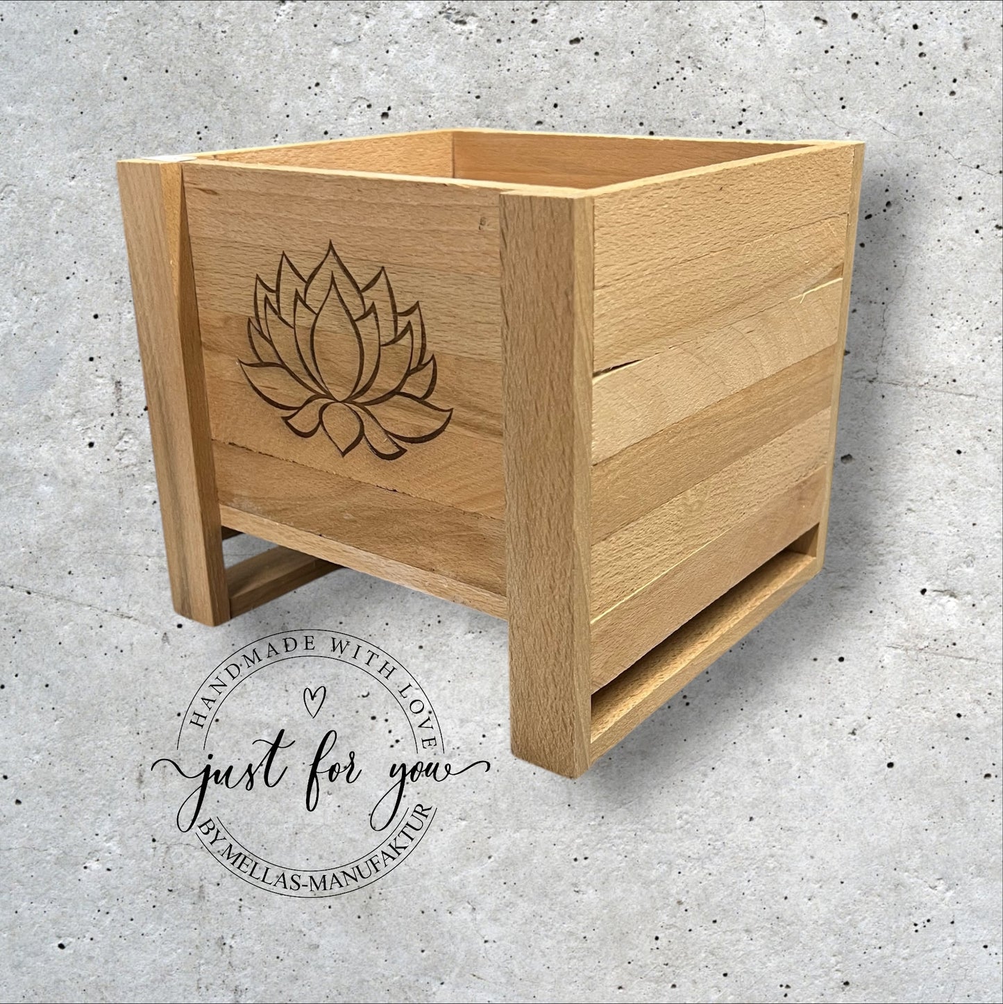 Blumenübertopf aus Bastelklötzchen - Mellas Webshop