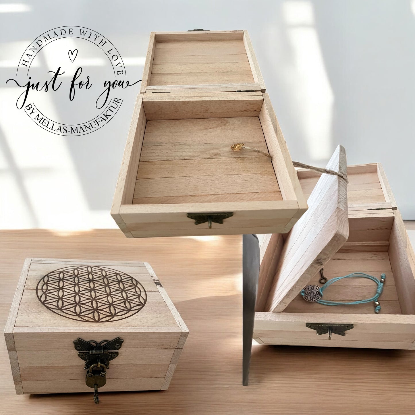 Geheimnisvolle Holzbox - Mellas Webshop