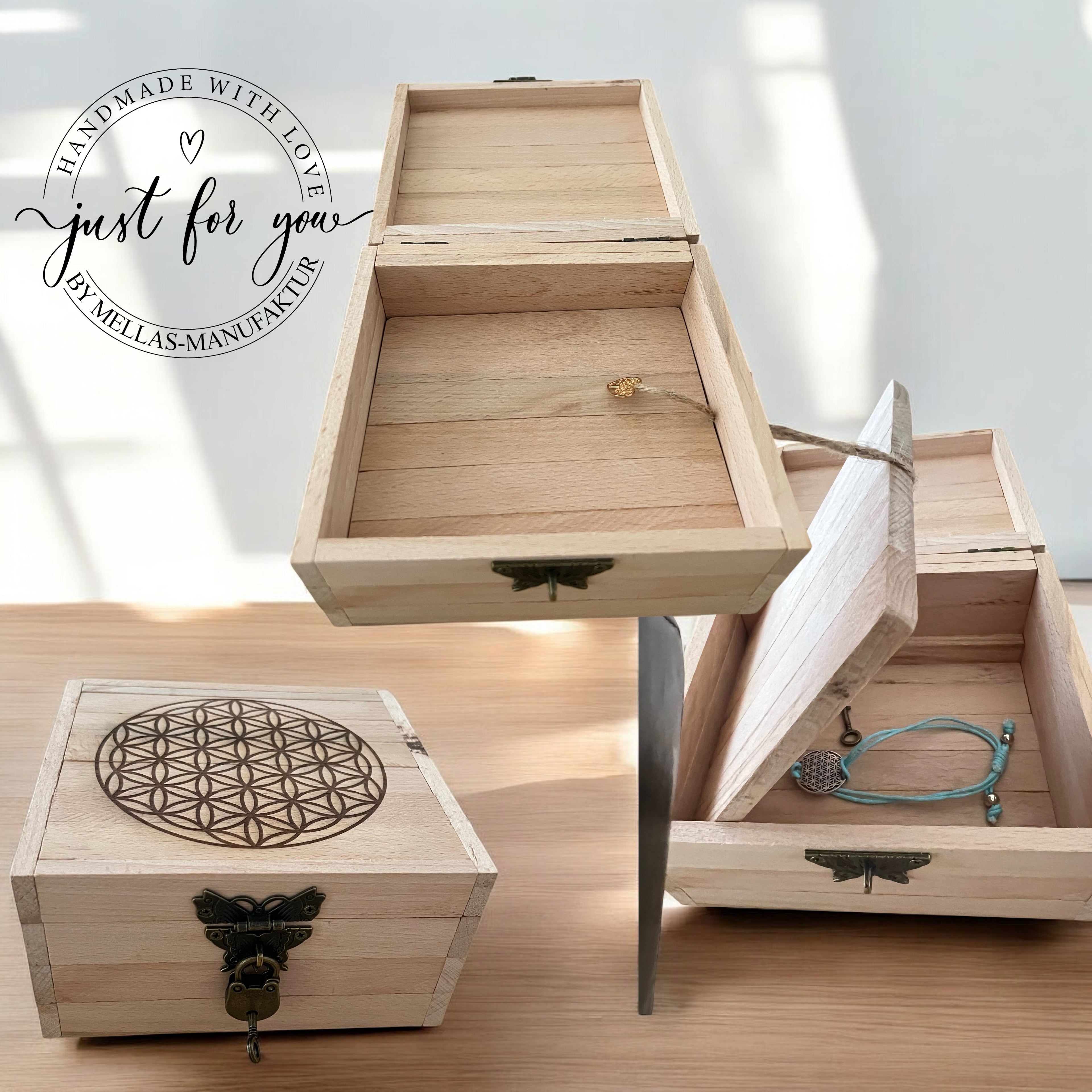 Geheimnisvolle Holzbox - Mellas Webshop