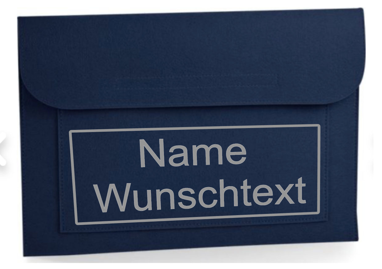 Filz Laptop Tasche mit Wunschtext