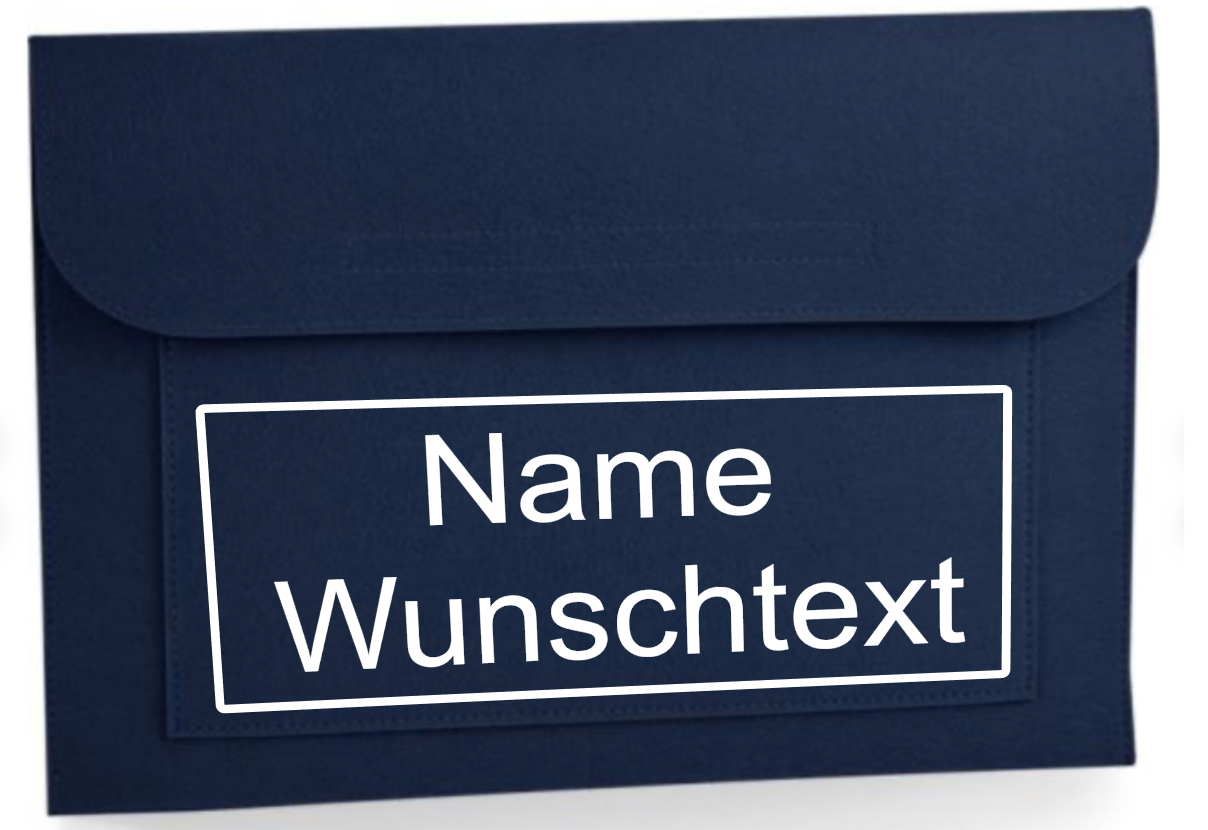 Filz Laptop Tasche mit Wunschtext