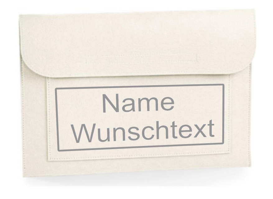 Filz Laptop Tasche mit Wunschtext