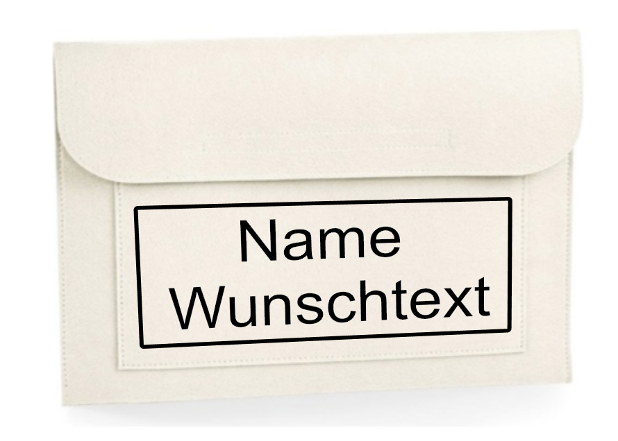 Filz Laptop Tasche mit Wunschtext