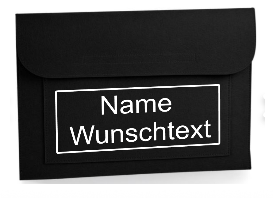 Filz Laptop Tasche mit Wunschtext