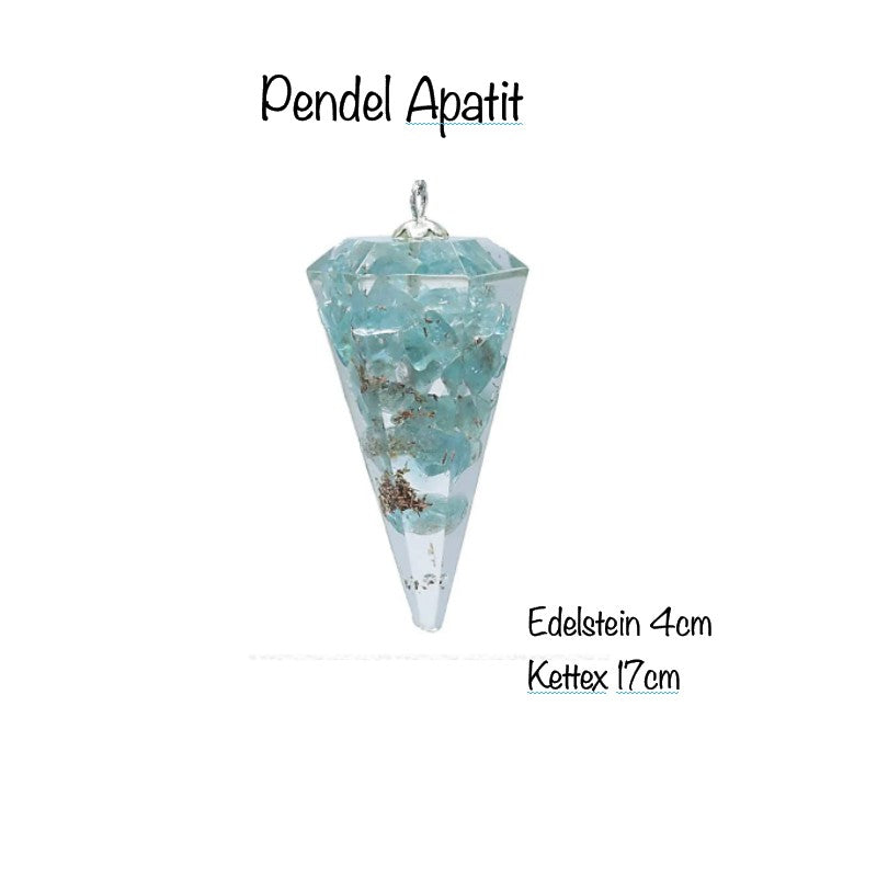 Orgonitpendel mit Apatit - Mellas Webshop