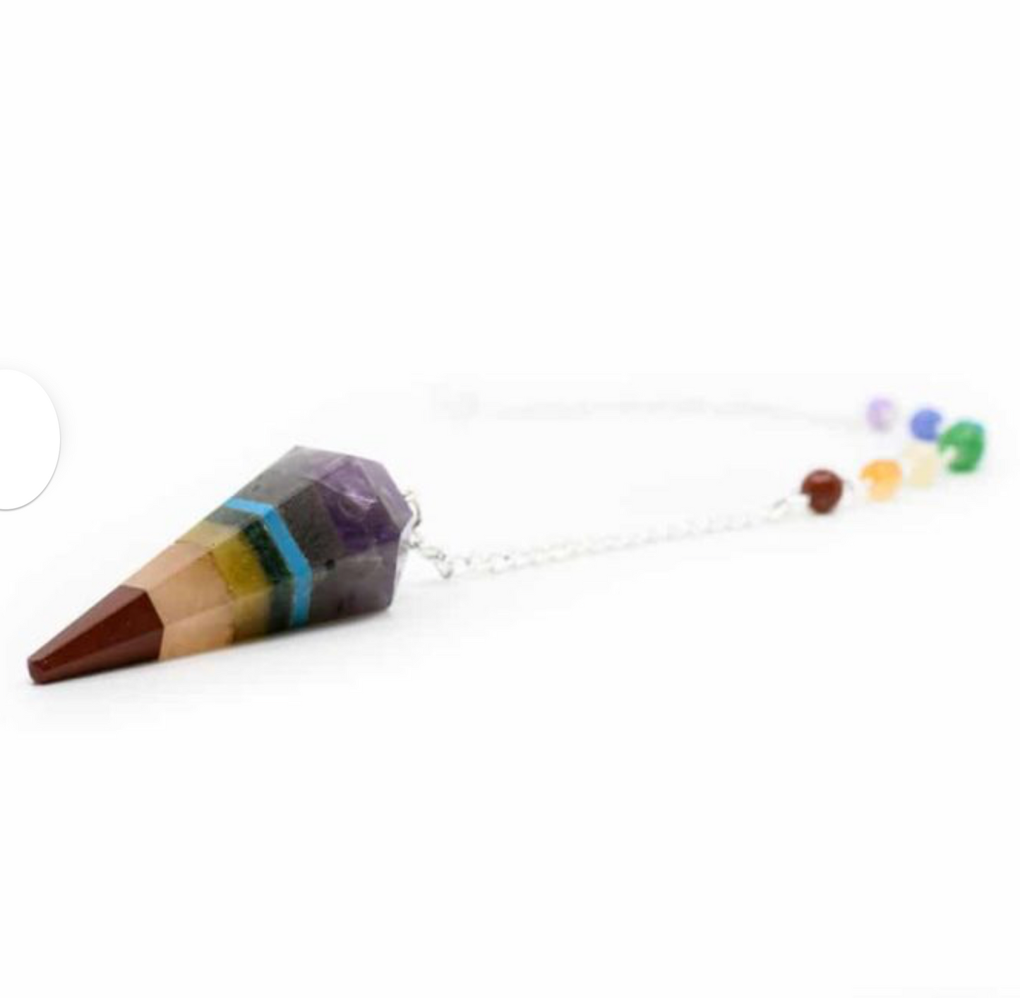 Pendel Edelstein Chakra Facette mit Perlen - Mellas Webshop