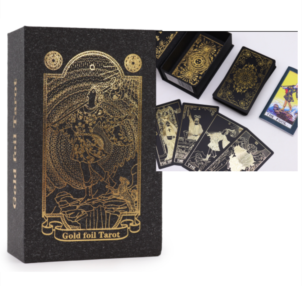 Tarot-Set mit Goldfolie und Buch - Mellas Webshop