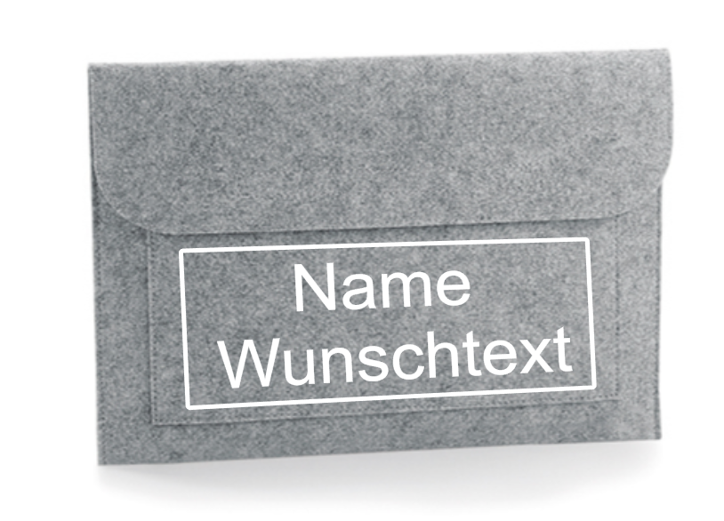Filz Laptop Tasche mit Wunschtext