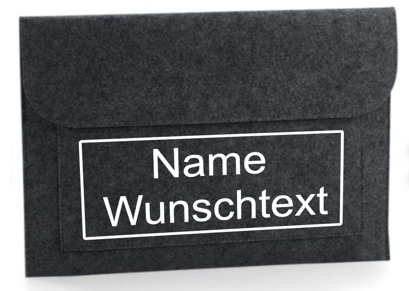 Filz Laptop Tasche mit Wunschtext