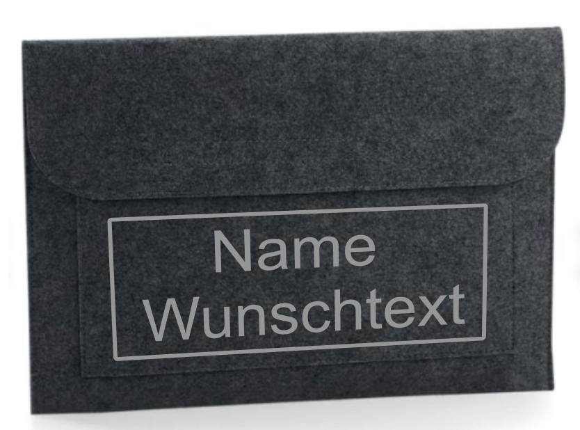 Filz Laptop Tasche mit Wunschtext