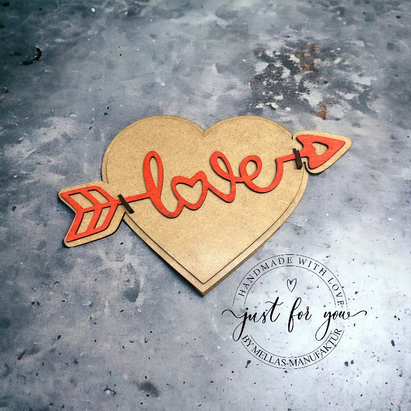 Herz-Holzbox mit Liebesspruch zum Valentinstag - Mellas Webshop