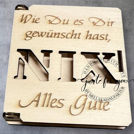Holzbox für Geldgeschenke - Mellas Webshop