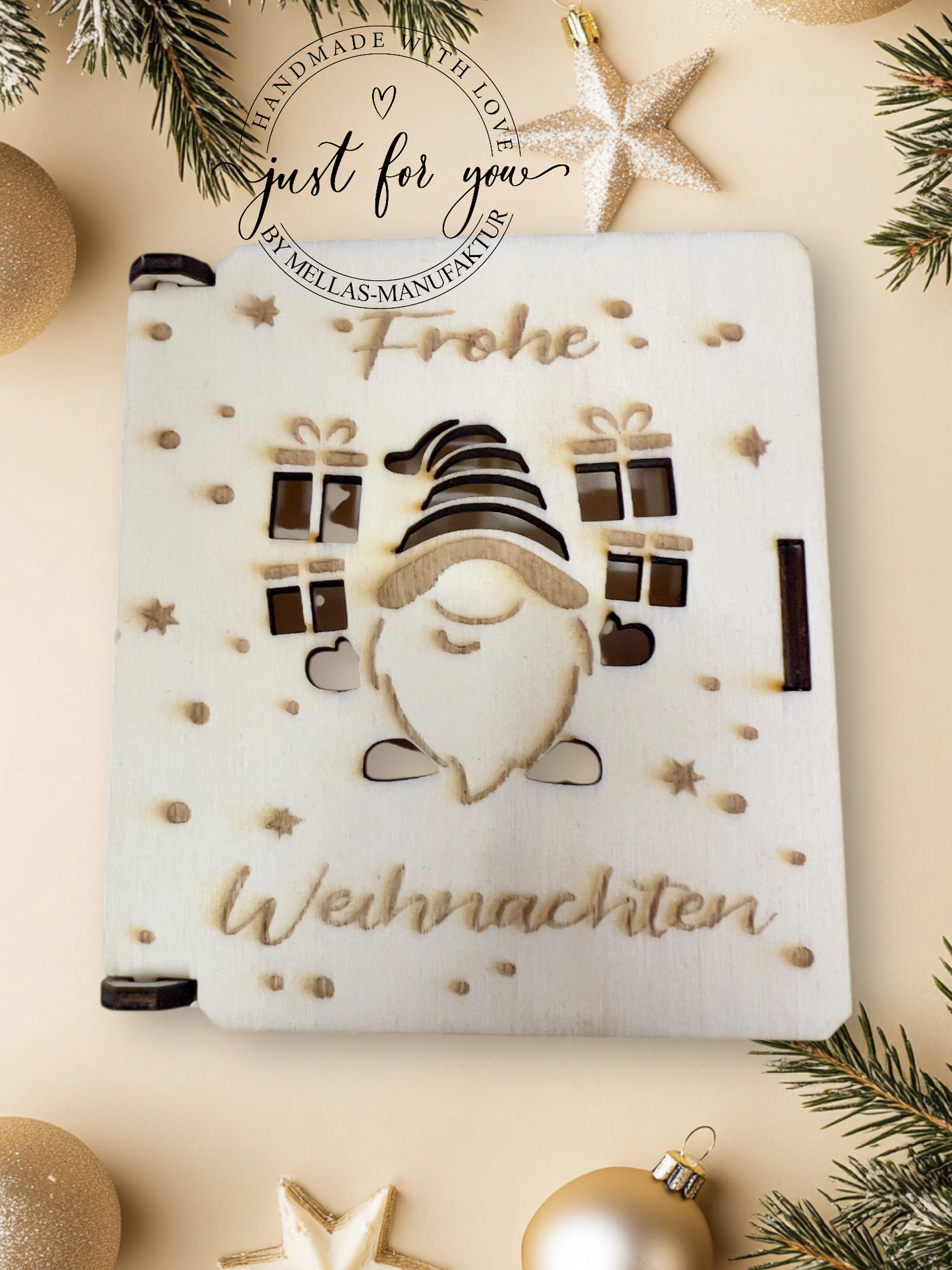Holzbox für Geldgeschenke Weinachten