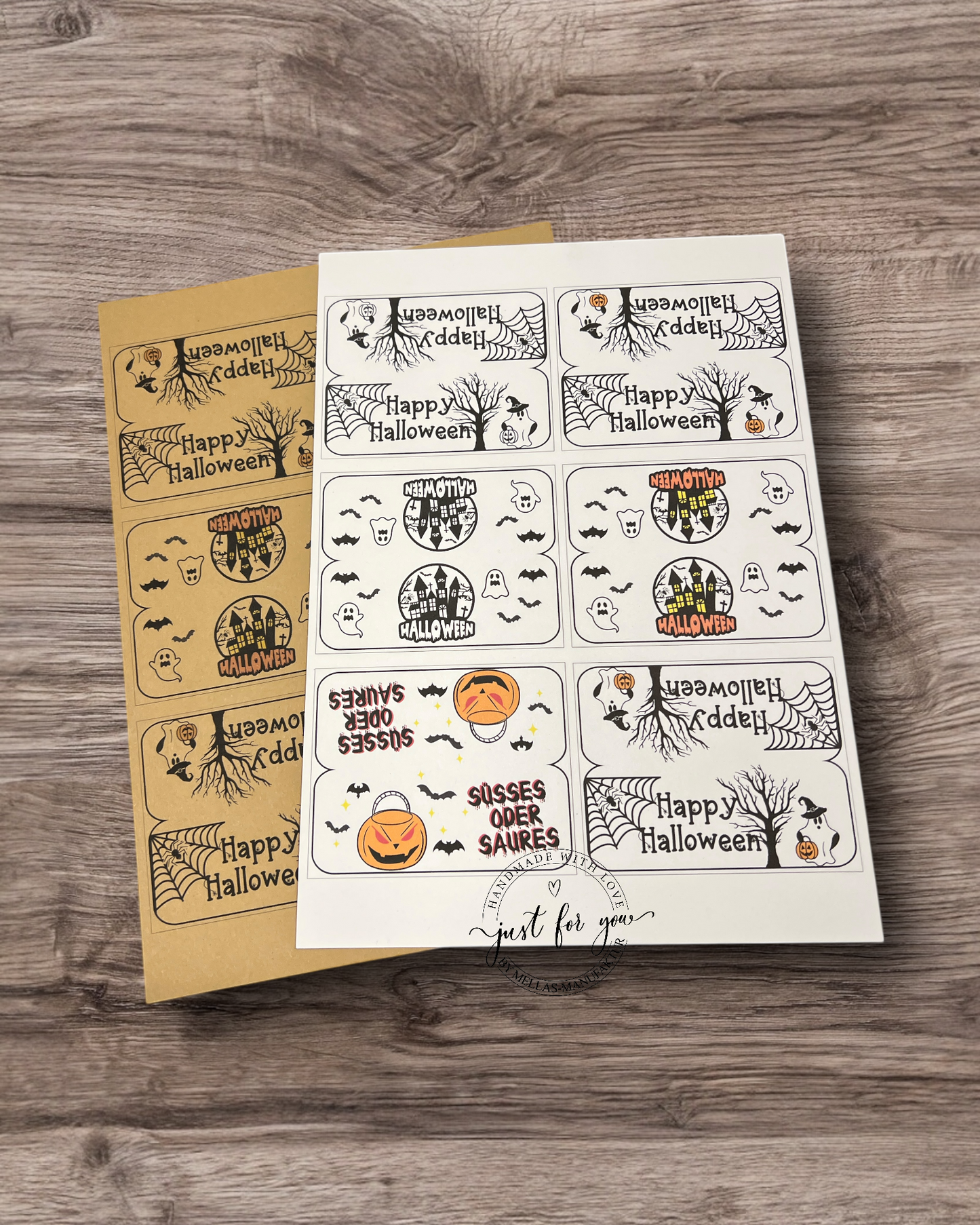 Halloween Tüten-Vorlage zum Selbstausdrucken – 5 süße Motive - Mellas Webshop
