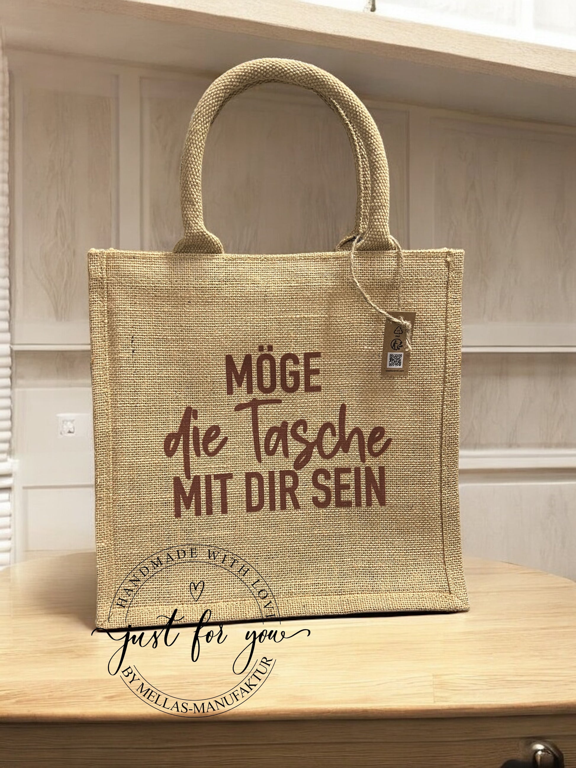 Jute - Möge die Tasche MIT DIR SEIN - Mellas Webshop