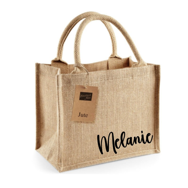 Jute Tasche personalisiert - Mellas Webshop