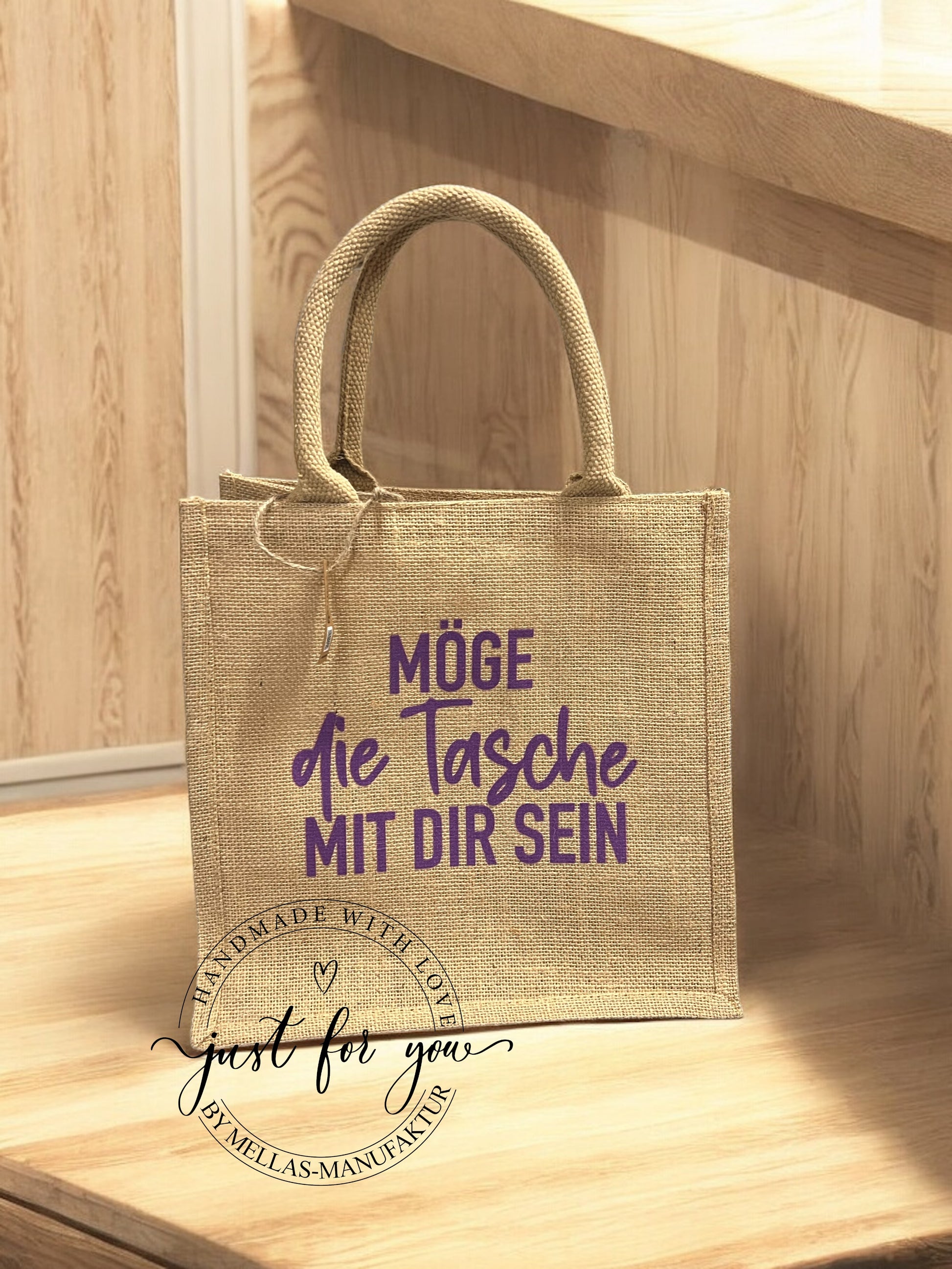 Jute - Möge die Tasche MIT DIR SEIN - Mellas Webshop