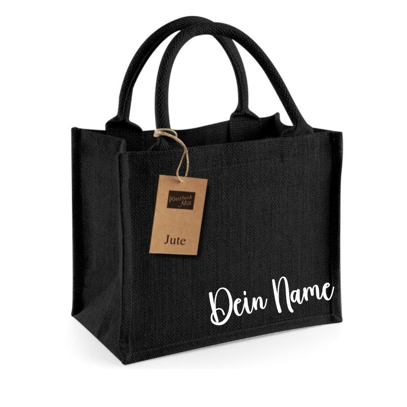 Jute Tasche personalisiert - Mellas Webshop
