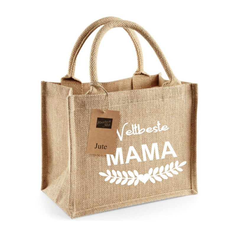 Jute Tasche Weltbeste Mama - Mellas Webshop