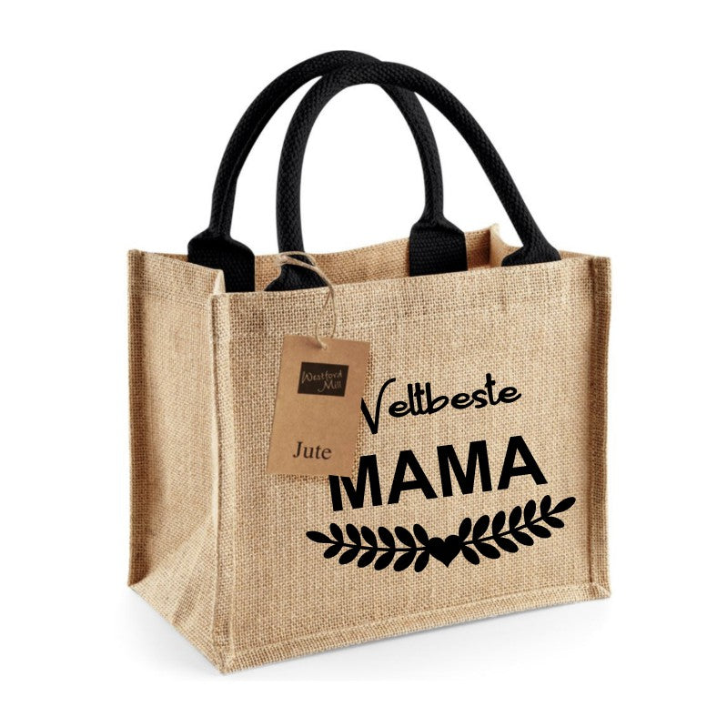 Jute Tasche Weltbeste Mama - Mellas Webshop