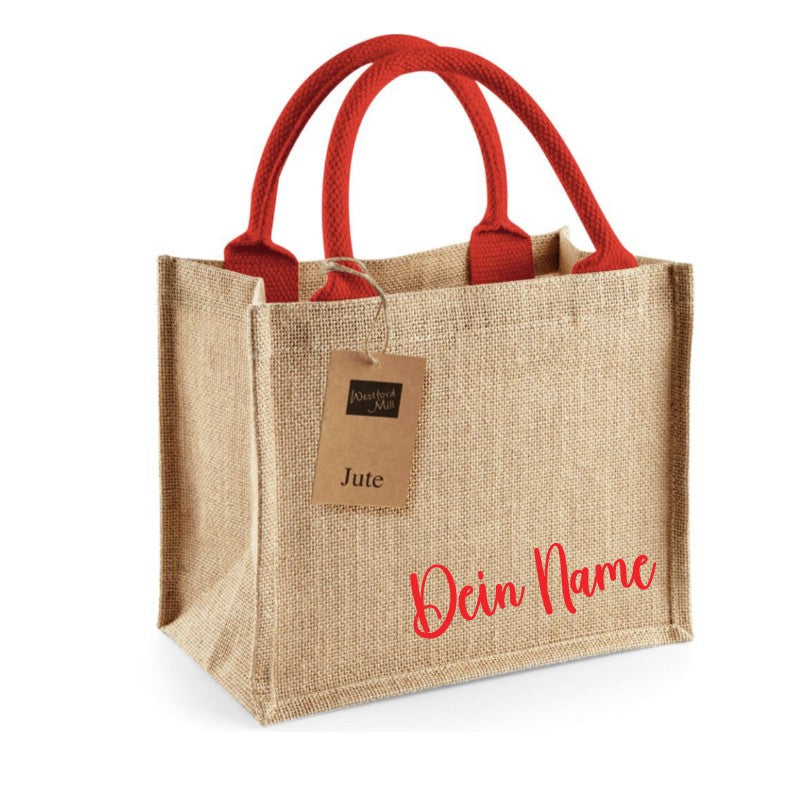 Jute Tasche personalisiert - Mellas Webshop