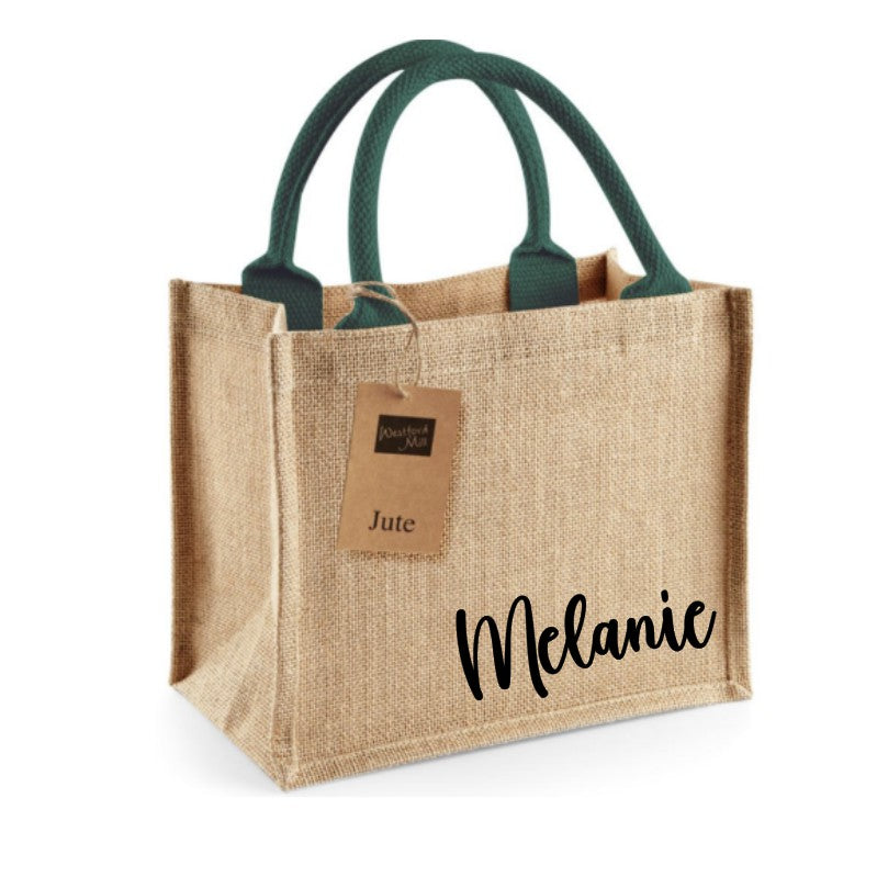 Jute Tasche personalisiert - Mellas Webshop