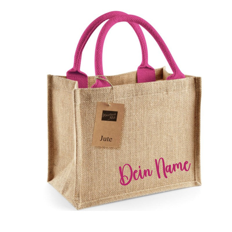 Jute Tasche personalisiert - Mellas Webshop