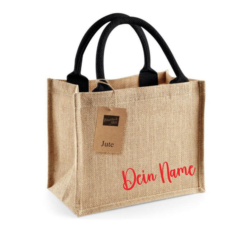 Jute Tasche personalisiert - Mellas Webshop