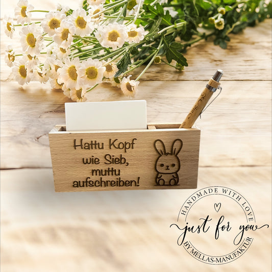Kreativer Notizzettelhalter aus Bastelklötzchen - Mellas Webshop