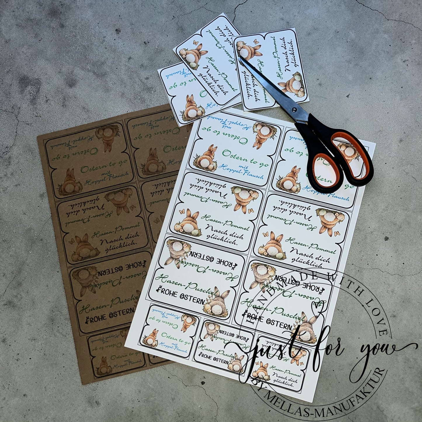 Oster Tütenverpackungen zum Ausdrucken DIY Geschenkverpackungen - Mellas Webshop