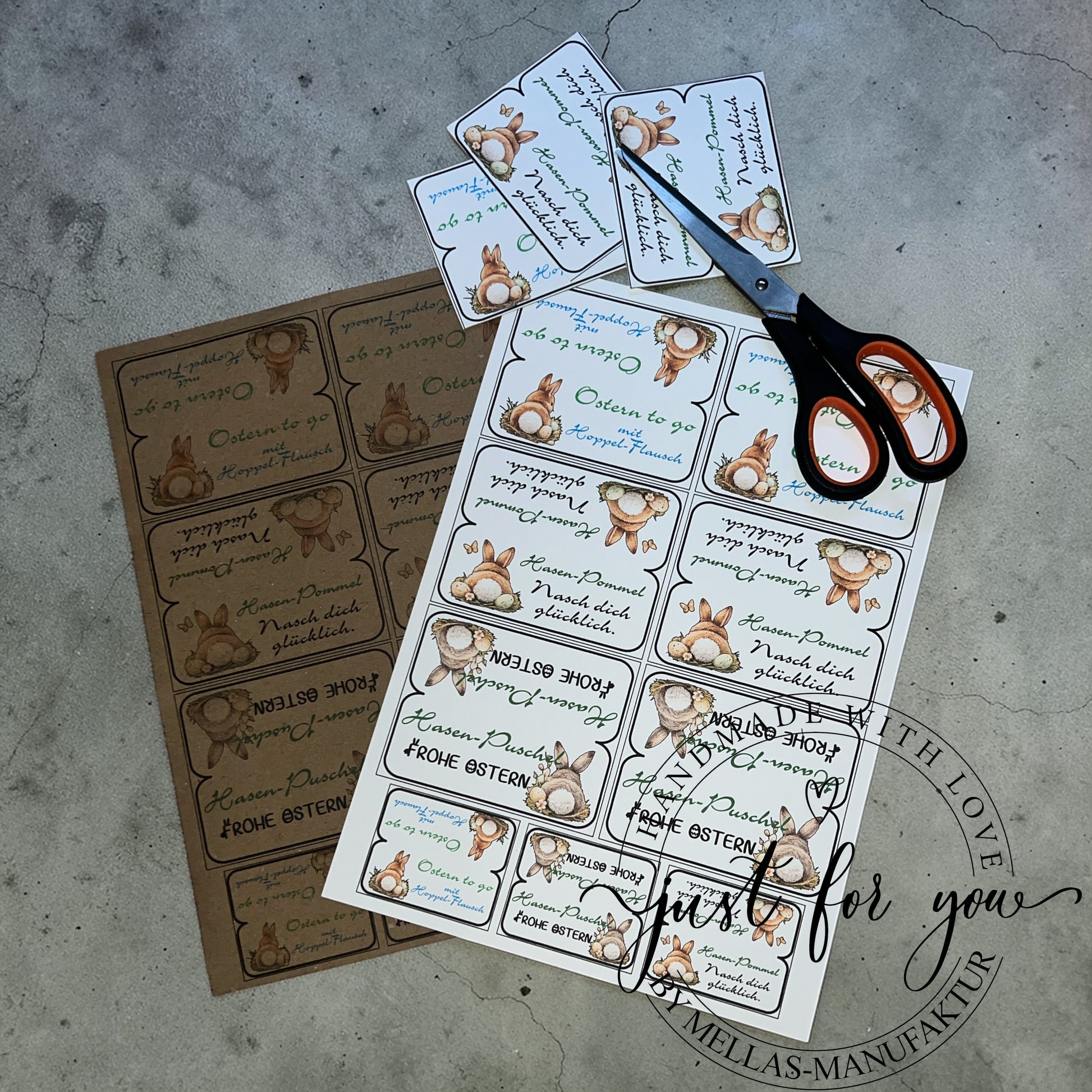 Oster Tütenverpackungen zum Ausdrucken DIY Geschenkverpackungen - Mellas Webshop