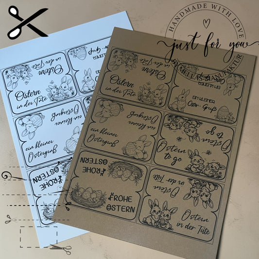 DIY Oster Klapptüten Printable | 6 süße Tütenverpackungen zum Ausdrucken - Mellas Webshop