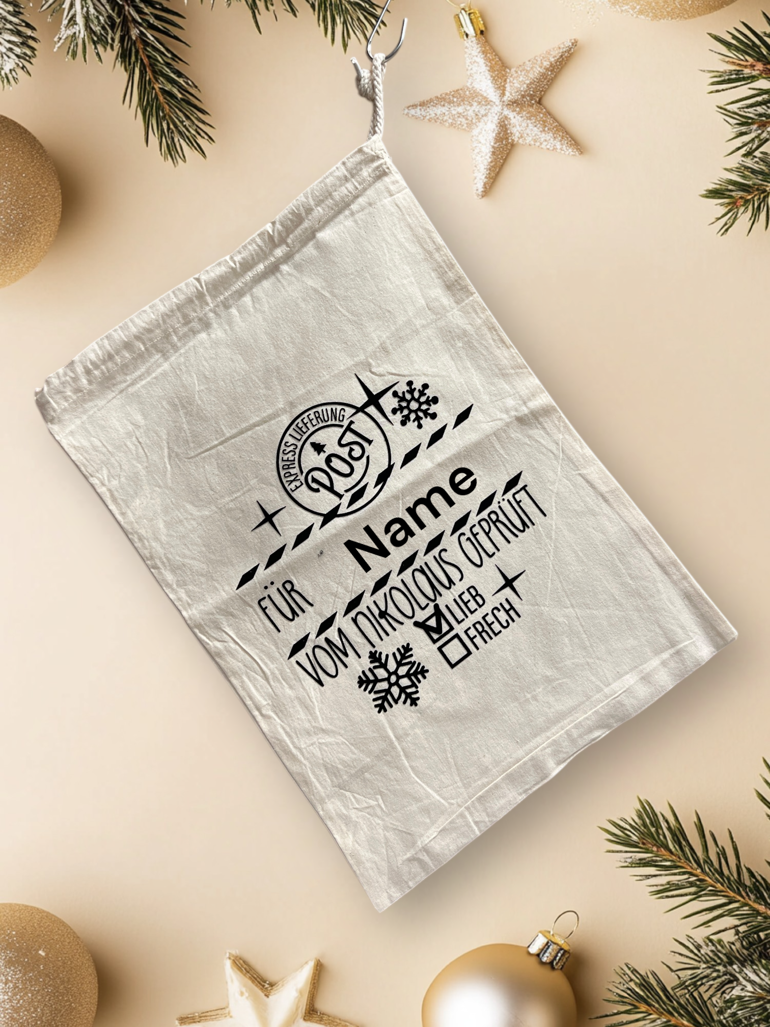 Baumwollbeutel Nikolaus - Mellas Webshop