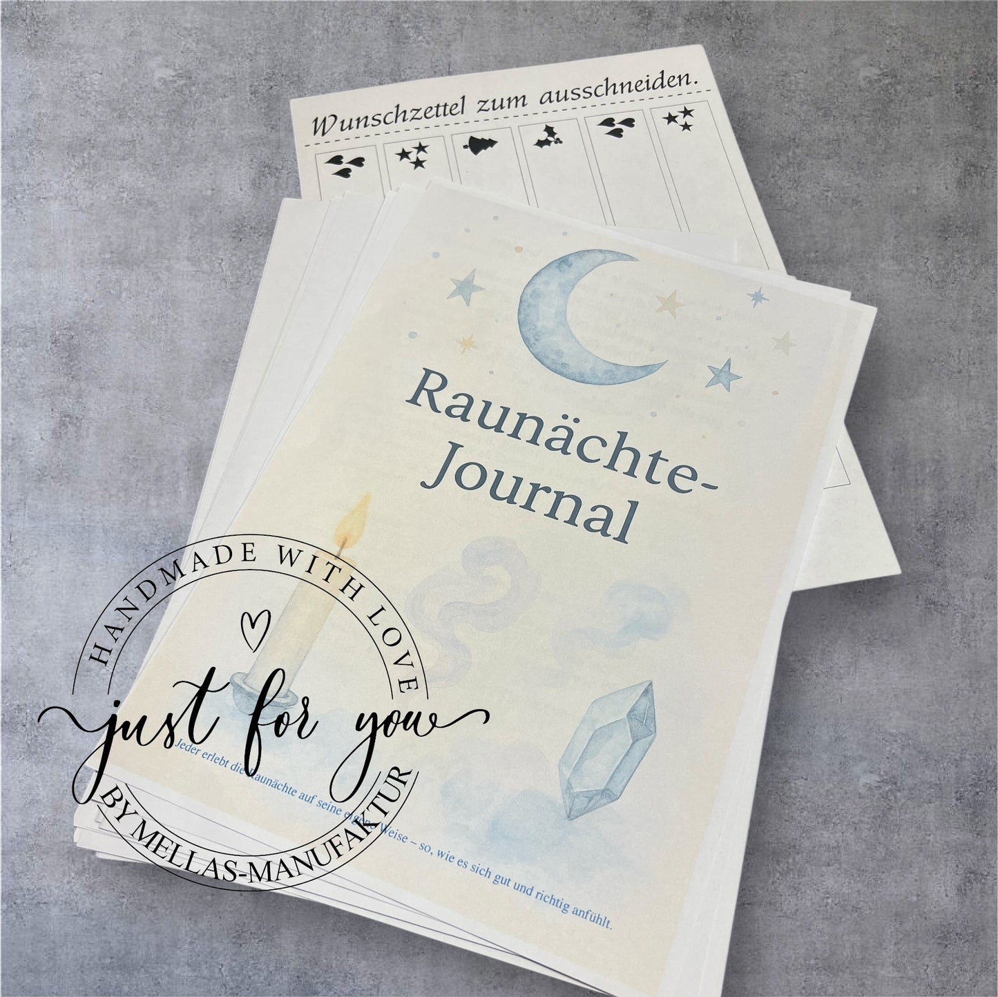 Raunächte Journal + 13 Wünsche Ritual– digitale Druckvorlage