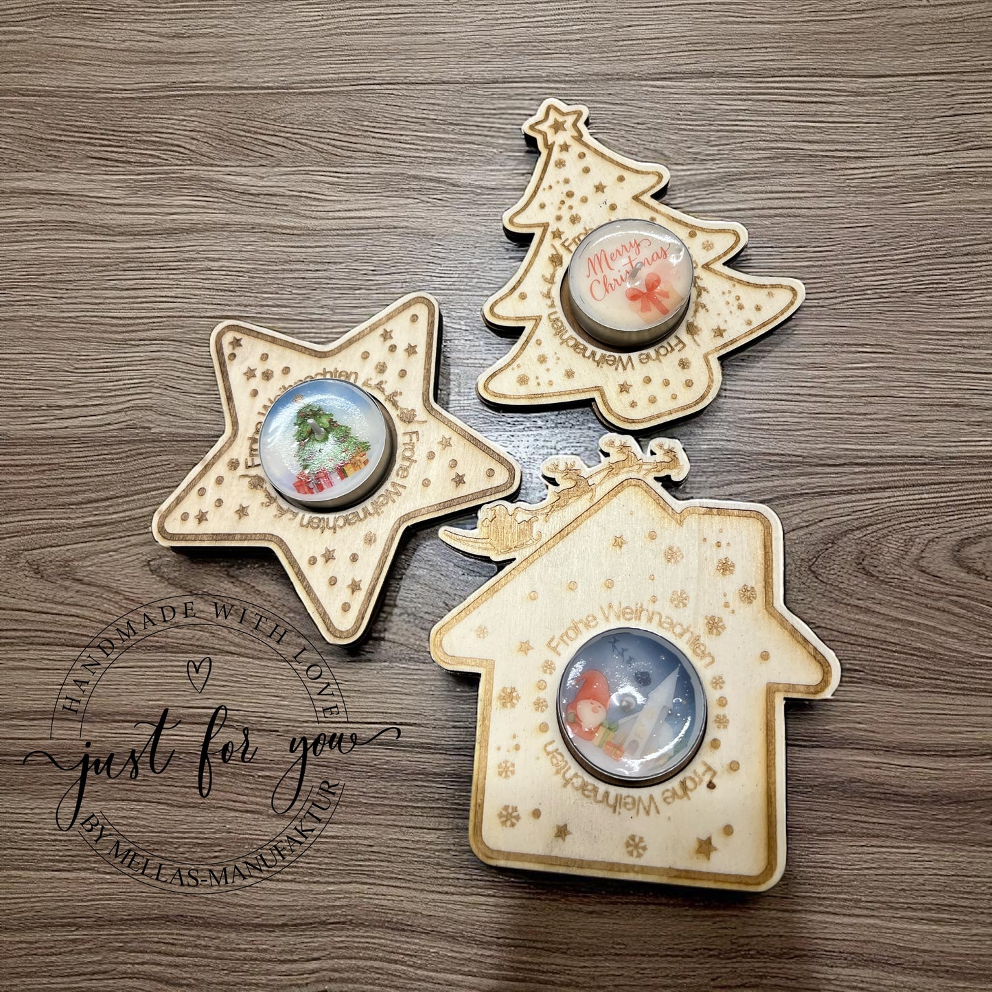 Weihnachtlicher Teelichthalter - Mellas Webshop