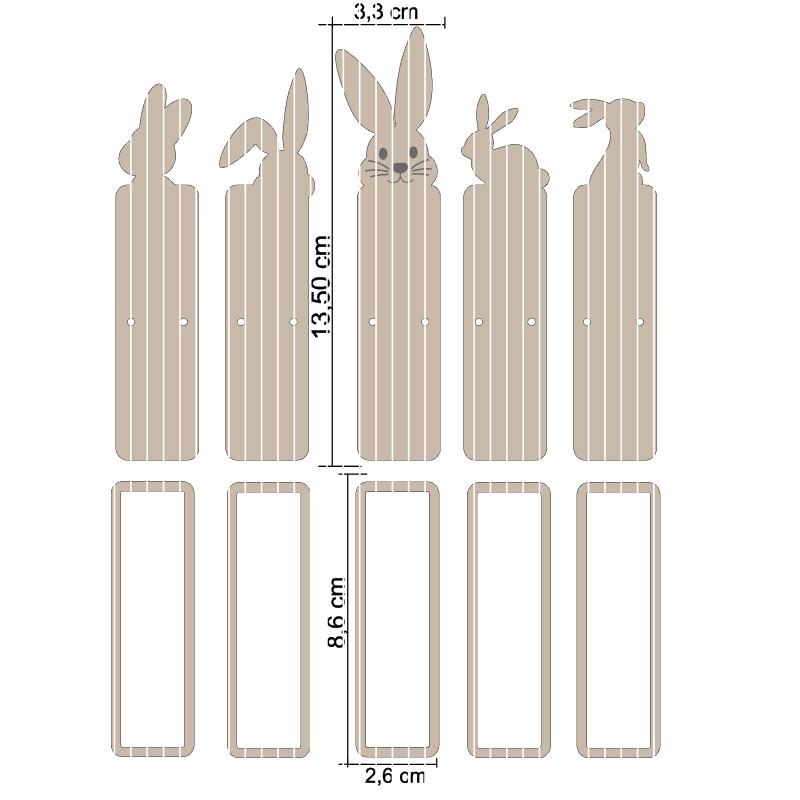 Oster-Schokohalter mit Häschen – Laserdatei (SVG) - Mellas Webshop